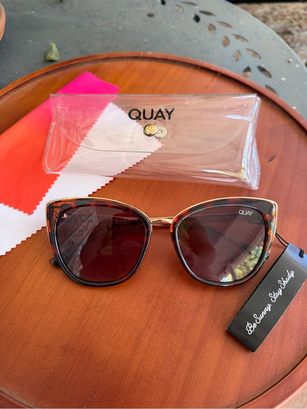 Quay Australia Tortoiseshell Cat Eye Sunglasses - Brown Lenses
